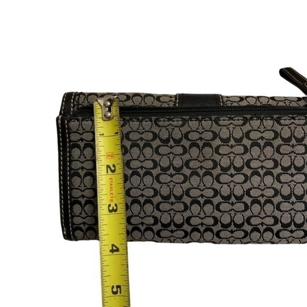 Coach black and gray y2k soho signature mini c long wallet rare - Picture 2 of 7